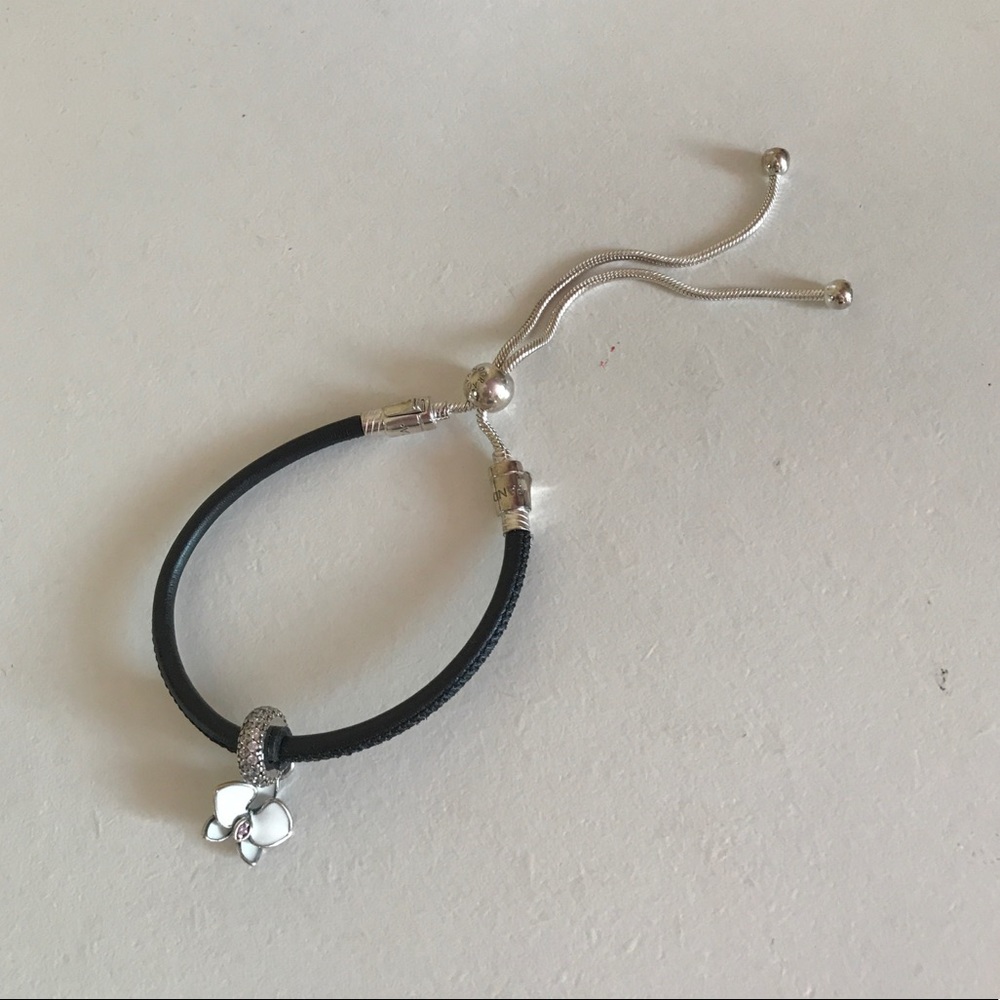 Pandora Bracelet with Orchid Charm